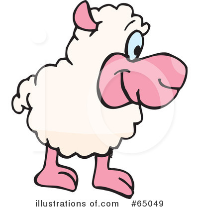 Royalty-Free (RF) Sheep Clipart Illustration by Dennis Holmes Designs - Stock Sample #65049