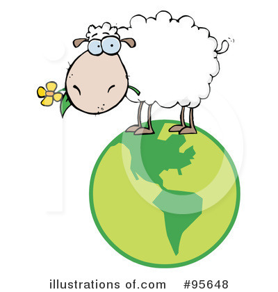 Royalty-Free (RF) Sheep Clipart Illustration by Hit Toon - Stock Sample #95648