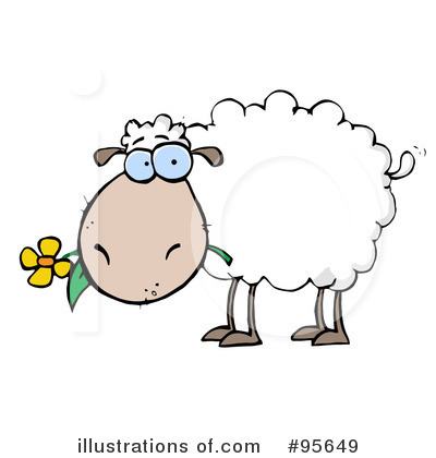 Royalty-Free (RF) Sheep Clipart Illustration by Hit Toon - Stock Sample #95649