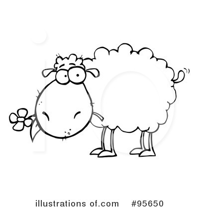 Royalty-Free (RF) Sheep Clipart Illustration by Hit Toon - Stock Sample #95650