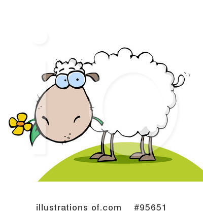 Royalty-Free (RF) Sheep Clipart Illustration by Hit Toon - Stock Sample #95651
