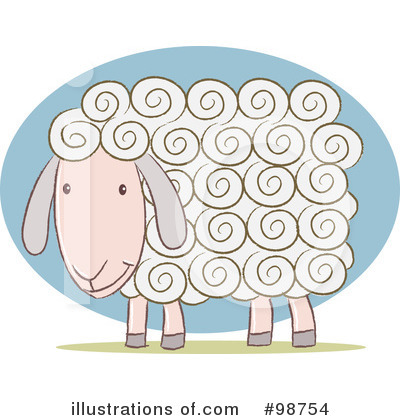 Royalty-Free (RF) Sheep Clipart Illustration by Qiun - Stock Sample #98754