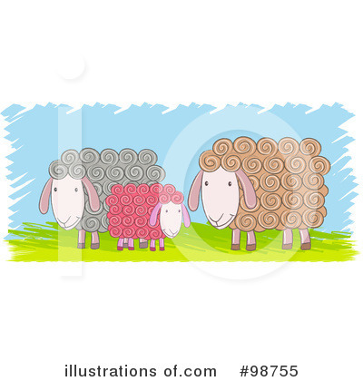 Royalty-Free (RF) Sheep Clipart Illustration by Qiun - Stock Sample #98755
