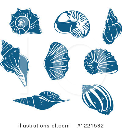 Royalty-Free (RF) Shell Clipart Illustration by Vector Tradition SM - Stock Sample #1221582