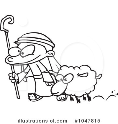 Royalty-Free (RF) Shepherd Clipart Illustration by toonaday - Stock Sample #1047815