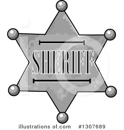Royalty-Free (RF) Sheriff Clipart Illustration by Pushkin - Stock Sample #1307689