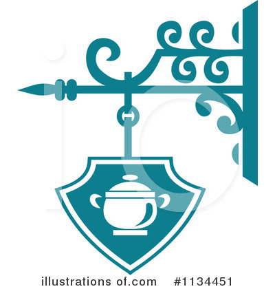 Royalty-Free (RF) Shingle Sign Clipart Illustration by Vector Tradition SM - Stock Sample #1134451