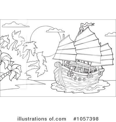 Royalty-Free (RF) Ship Clipart Illustration by visekart - Stock Sample #1057398