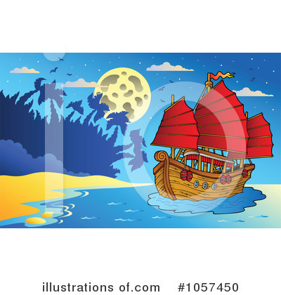 Royalty-Free (RF) Ship Clipart Illustration by visekart - Stock Sample #1057450