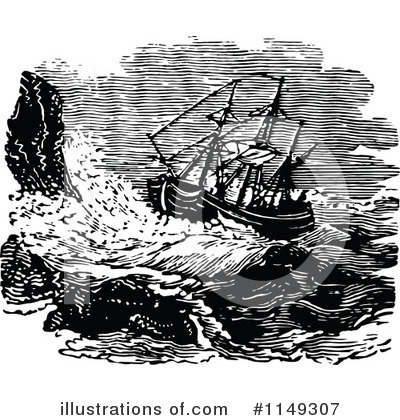 Royalty-Free (RF) Ship Clipart Illustration by Prawny Vintage - Stock Sample #1149307