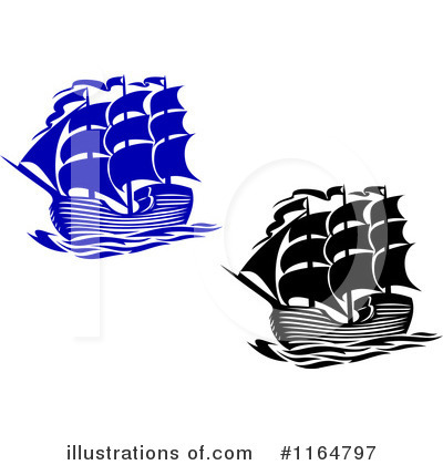Royalty-Free (RF) Ship Clipart Illustration by Vector Tradition SM - Stock Sample #1164797