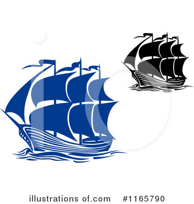 Royalty-Free (RF) Ship Clipart Illustration by Vector Tradition SM - Stock Sample #1165790