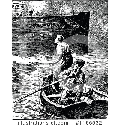 Royalty-Free (RF) Ship Clipart Illustration by Prawny Vintage - Stock Sample #1166532