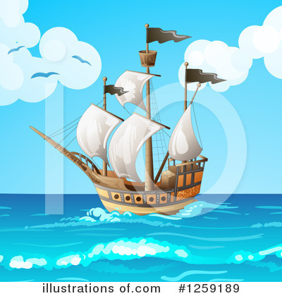 Ship Clipart #1102030 - Illustration by merlinul