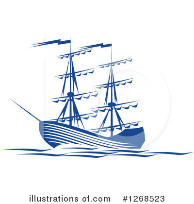 Royalty-Free (RF) Ship Clipart Illustration by Vector Tradition SM - Stock Sample #1268523