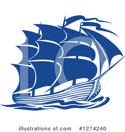 Royalty-Free (RF) Ship Clipart Illustration by Vector Tradition SM - Stock Sample #1274240