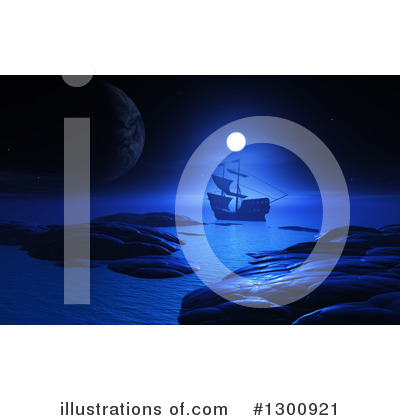 Royalty-Free (RF) Ship Clipart Illustration by KJ Pargeter - Stock Sample #1300921