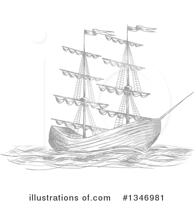 Royalty-Free (RF) Ship Clipart Illustration by Vector Tradition SM - Stock Sample #1346981