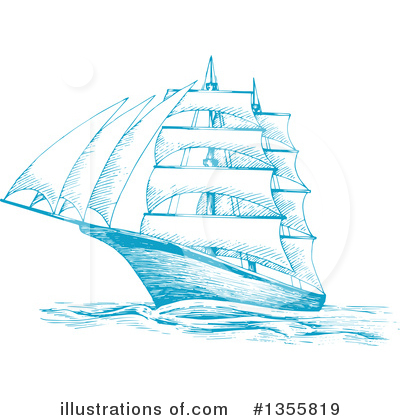 Royalty-Free (RF) Ship Clipart Illustration by Vector Tradition SM - Stock Sample #1355819