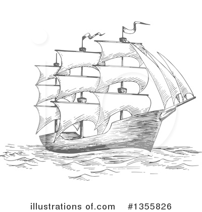 Royalty-Free (RF) Ship Clipart Illustration by Vector Tradition SM - Stock Sample #1355826