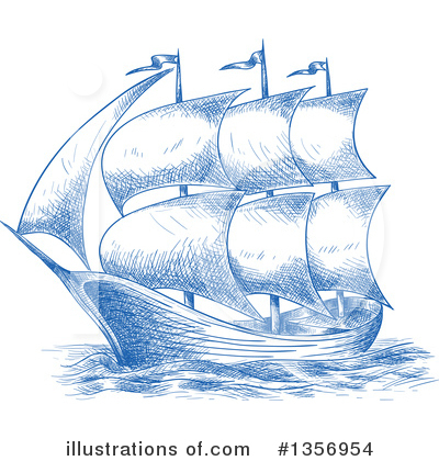 Royalty-Free (RF) Ship Clipart Illustration by Vector Tradition SM - Stock Sample #1356954