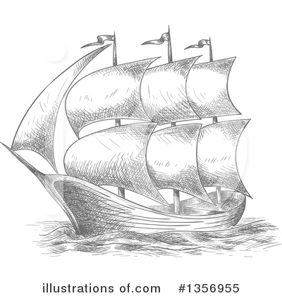 Royalty-Free (RF) Ship Clipart Illustration by Vector Tradition SM - Stock Sample #1356955