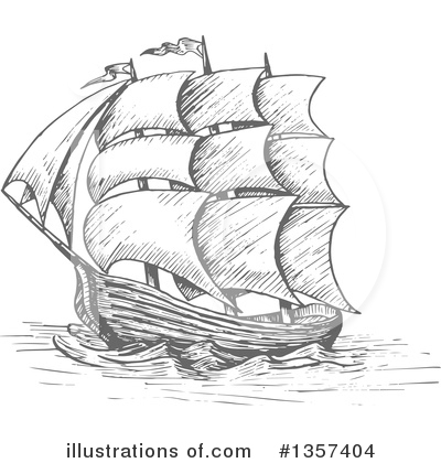 Royalty-Free (RF) Ship Clipart Illustration by Vector Tradition SM - Stock Sample #1357404