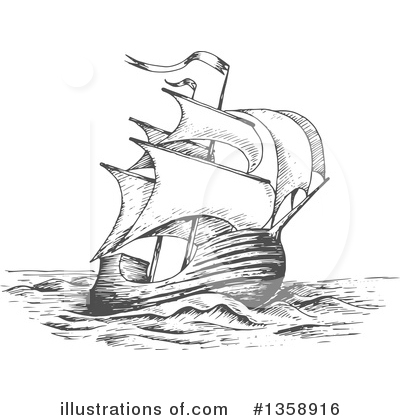 Royalty-Free (RF) Ship Clipart Illustration by Vector Tradition SM - Stock Sample #1358916
