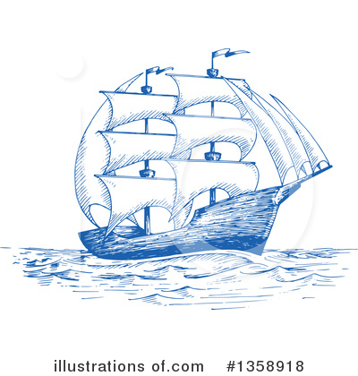 Royalty-Free (RF) Ship Clipart Illustration by Vector Tradition SM - Stock Sample #1358918