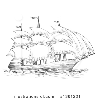 Royalty-Free (RF) Ship Clipart Illustration by Vector Tradition SM - Stock Sample #1361221