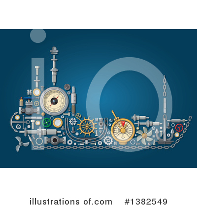 Royalty-Free (RF) Ship Clipart Illustration by Vector Tradition SM - Stock Sample #1382549