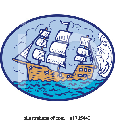 Sailing Clipart #1705442 by patrimonio