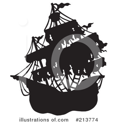Royalty-Free (RF) Ship Clipart Illustration by visekart - Stock Sample #213774