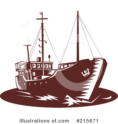 Royalty-Free (RF) Ship Clipart Illustration by patrimonio - Stock Sample #215671