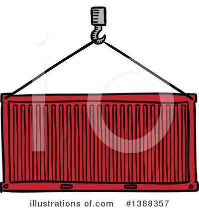 Cargo Container Clipart #1388357 by Vector Tradition SM