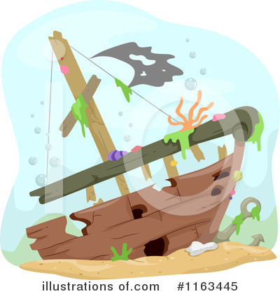 Royalty-Free (RF) Shipwreck Clipart Illustration by BNP Design Studio - Stock Sample #1163445