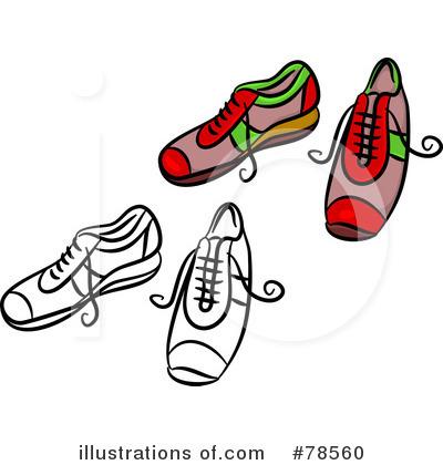 Royalty-Free (RF) Shoes Clipart Illustration by Prawny - Stock Sample #78560