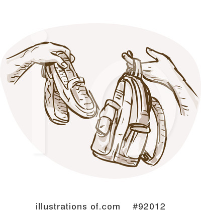 Royalty-Free (RF) Shoes Clipart Illustration by patrimonio - Stock Sample #92012