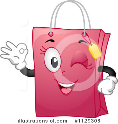 Royalty-Free (RF) Shopping Bag Clipart Illustration by BNP Design Studio - Stock Sample #1129308