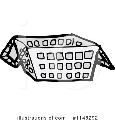 Royalty-Free (RF) Shopping Basket Clipart Illustration by lineartestpilot - Stock Sample #1148292