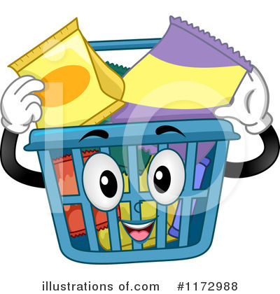 Royalty-Free (RF) Shopping Basket Clipart Illustration by BNP Design Studio - Stock Sample #1172988