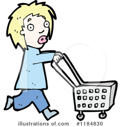 Royalty-Free (RF) Shopping Cart Clipart Illustration by lineartestpilot - Stock Sample #1184830