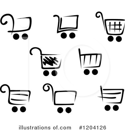 Royalty-Free (RF) Shopping Cart Clipart Illustration by Vector Tradition SM - Stock Sample #1204126