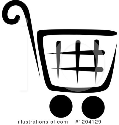 Royalty-Free (RF) Shopping Cart Clipart Illustration by Vector Tradition SM - Stock Sample #1204129