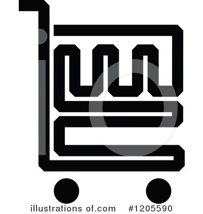 Shopping Cart Icon Clipart #1205590 by Vector Tradition SM