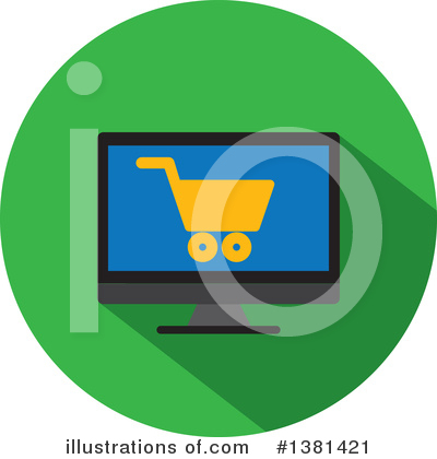 Royalty-Free (RF) Shopping Cart Clipart Illustration by ColorMagic - Stock Sample #1381421