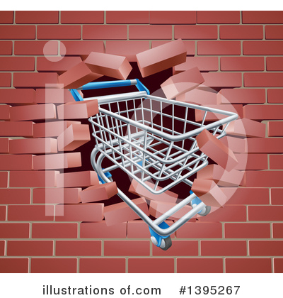 Royalty-Free (RF) Shopping Cart Clipart Illustration by AtStockIllustration - Stock Sample #1395267
