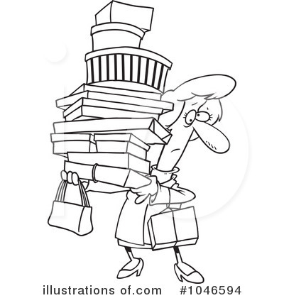 Royalty-Free (RF) Shopping Clipart Illustration by toonaday - Stock Sample #1046594