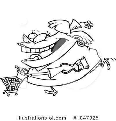 Royalty-Free (RF) Shopping Clipart Illustration by toonaday - Stock Sample #1047925