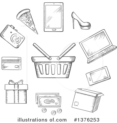 Royalty-Free (RF) Shopping Clipart Illustration by Vector Tradition SM - Stock Sample #1376253